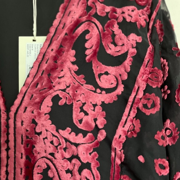 Ramy Brook NWT Clarice Velvet-Burnout Dress - Picture 6 of 12